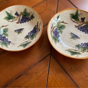 Two Petra Italia Tuscany Pasta or Soup bowls Hand Made in Italy